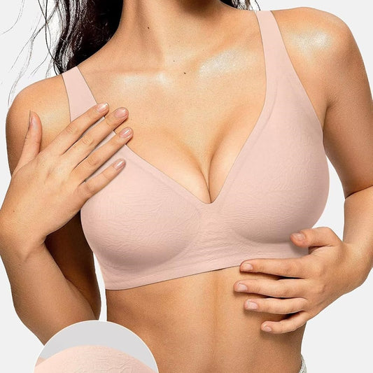 Seamless Deep V Push-Up Wireless Bra
